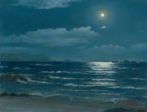 اكتمال القمر ، Pichilemu ، تشيلي ، 1958